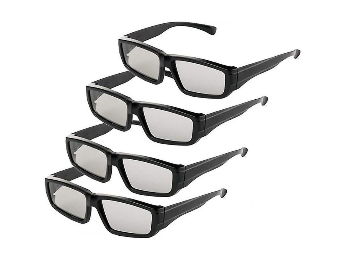 Óculos 3D passivos polarizados para TV e cinema, pack de 4 YURU