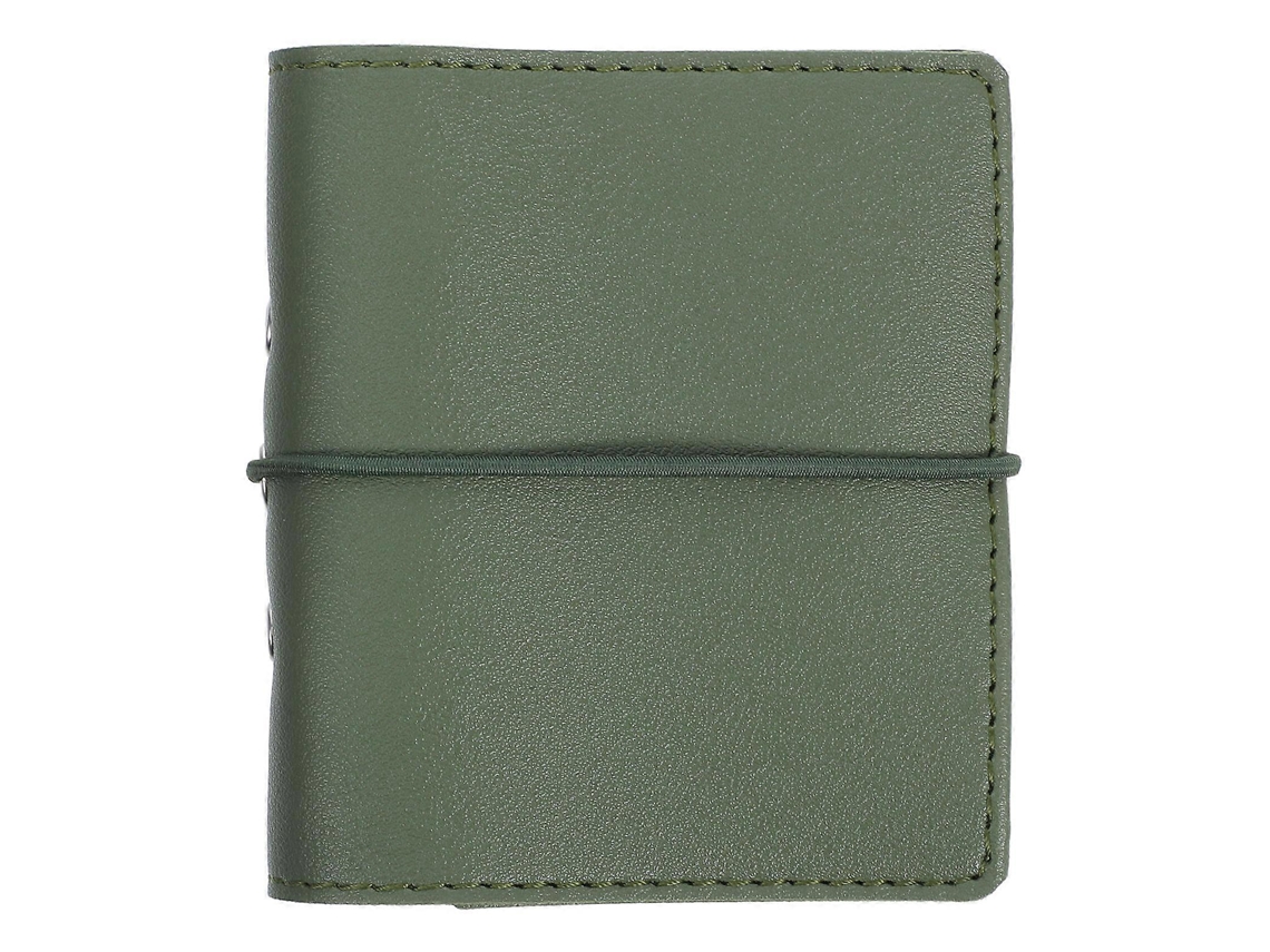 Cadernos pequenos com diário pautado para trabalho e casa, verde, 10,4 x 9,4 x 2,5 cm, recarregável, 1 Slowmoose
