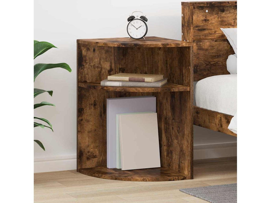 Vidaxl Mesa De Apoio Carvalho Defumado 39,7 X 39,7 X 60 Cm