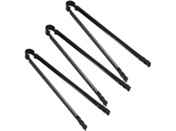 Pinças Multiuso Para Churrasco Em Ferro, Com 3 Peças, Superfície Resistente À Corrosão E Design Leve
