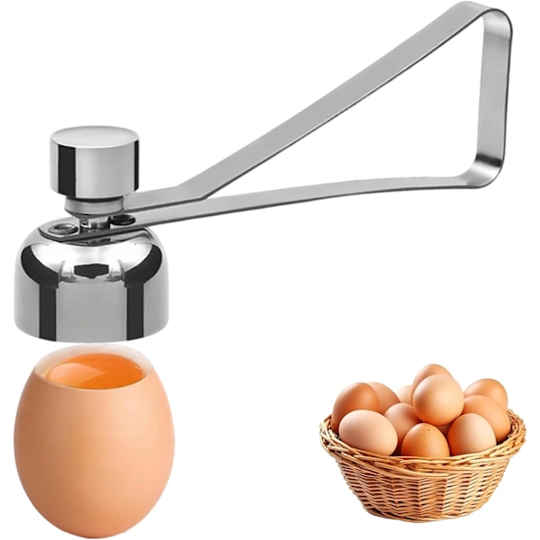Cortador E Abridor De Cascas De Ovos, Em Aço Inoxidável, Para Versões Cruas Ou Cozidas, Utensílio Manual De Cozinha