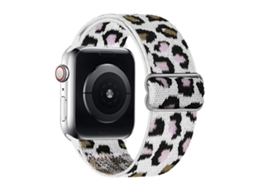 Bracelete Desportiva Elástica Para Apple Watch Series 11/10/9/8/7/6/5/4 Se 3/2/1 (41 Mm, 40 Mm, 38 Mm) Roxo-branco Panoona