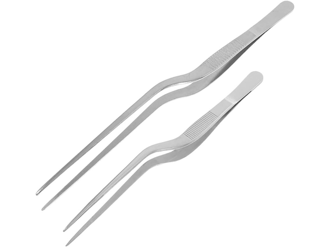 Pinça Multiuso E Fácil De Limpar Alipis, Em Aço Inoxidável, Conjunto Com 2 Unidades, Ideal Para Uso Na Cozinha E Remover