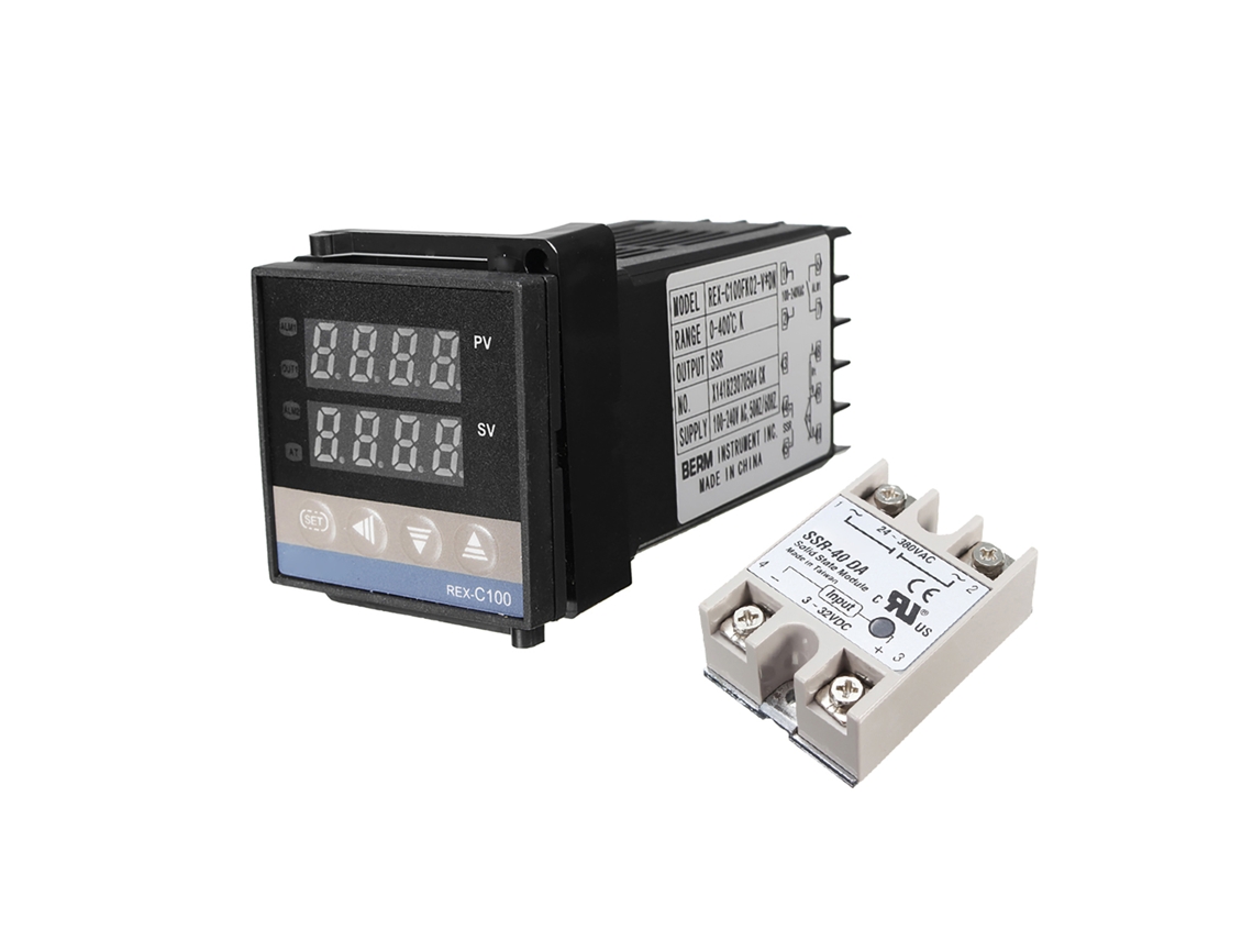Controlador de temperatura PID Rex-c100 com sonda KE SSR 40A 100-240V
