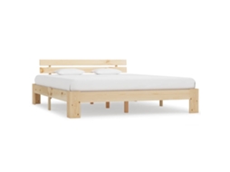 Bed Frame, Bed Frames Vidaxl Marrom Madeira De Pinho (160 X 200 Cm)
