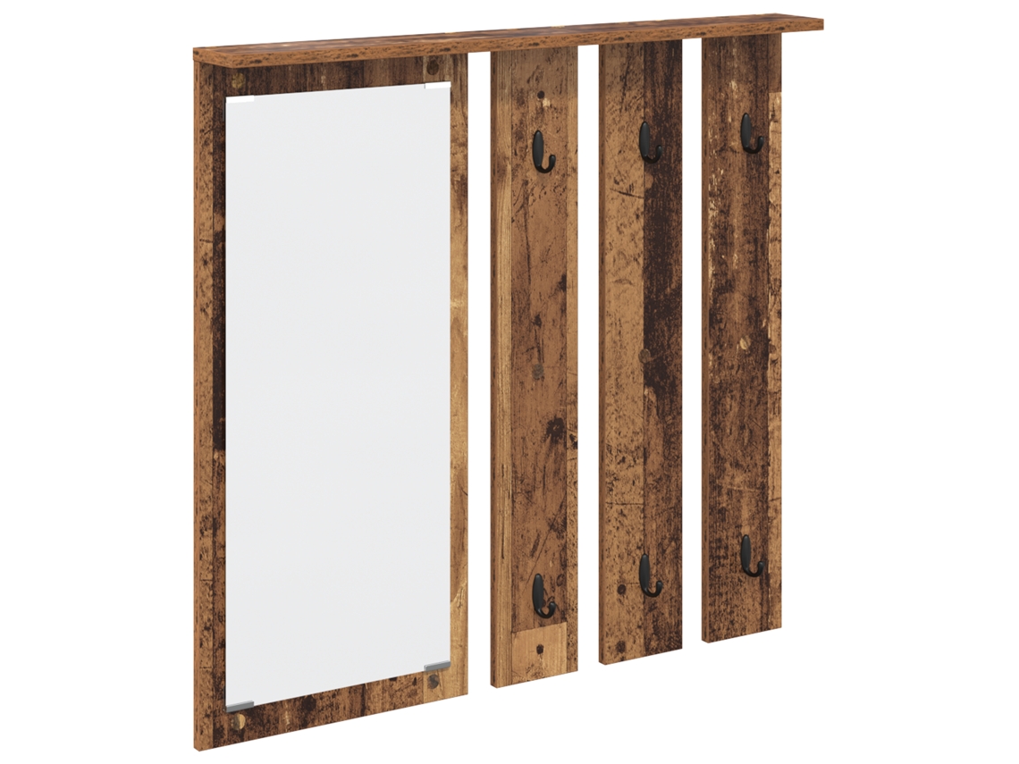 Conjunto 1 Suporte Para Casacos Vidaxl Castanho Derivados De Madeira (84 X 10 X 80 Cm)