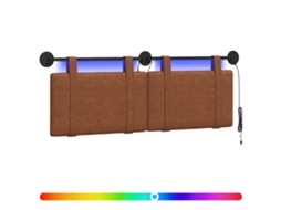 Conjunto 1 Cabeceira Moderna Vidaxl Castanho Couro Sintético (150 X 55 X 5 Cm)