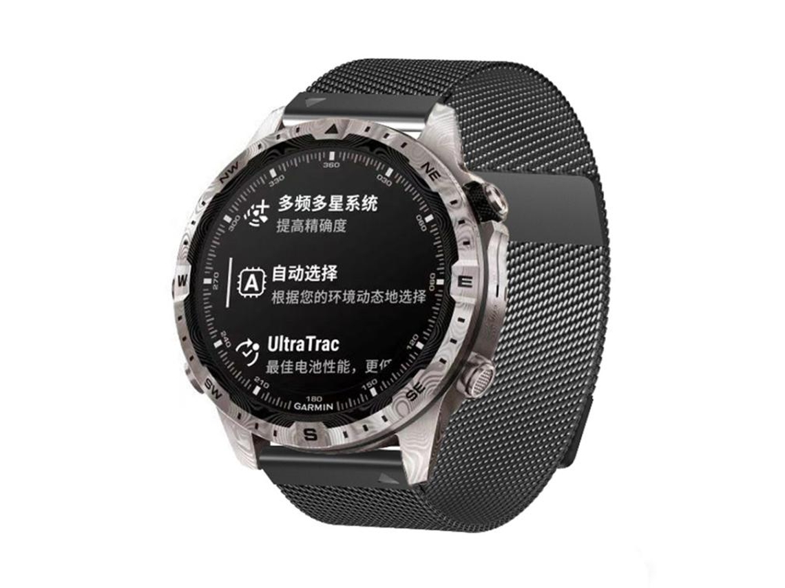 Bracelete para Garmin Fenix 8/7x/6x/5x aço inoxidável fivela em formato de I prata XIAOMOYU (26mm)