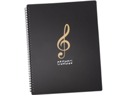 para de Música, 30 60 Organizador Documentos e Pasta Partituras A4, Capa Plástico Transparente Folhas, Lados, CHABERLU