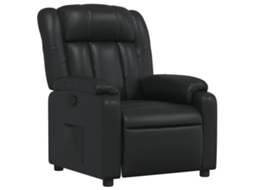 Recliner Chair, Recliner Chairs Vidaxl Preto Couro Artificial