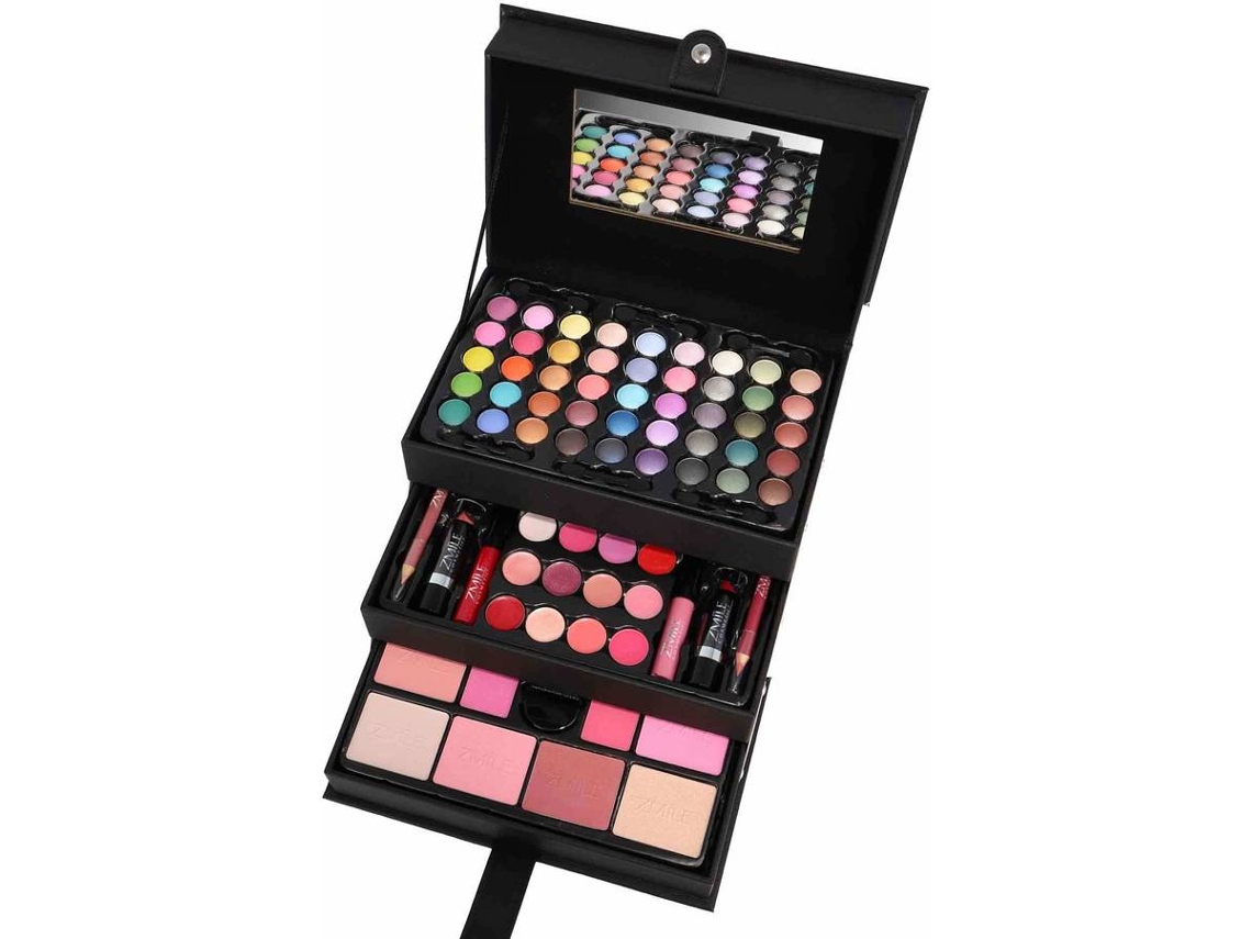 Conjunto de Maquilhagem ZMILE Beauty Case Black (82 Peças e Mala)