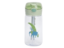 Garrafa Infantil 520ml Canudo Plástico Transparente Escola Viagem