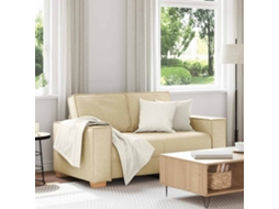 Vidaxl Sofá De 2 Lugares Em Tecido Creme 160x78x84 Cm