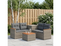 Vidaxl Conjunto De Sofás 6 Unid. Cinza E Cinza Escuro