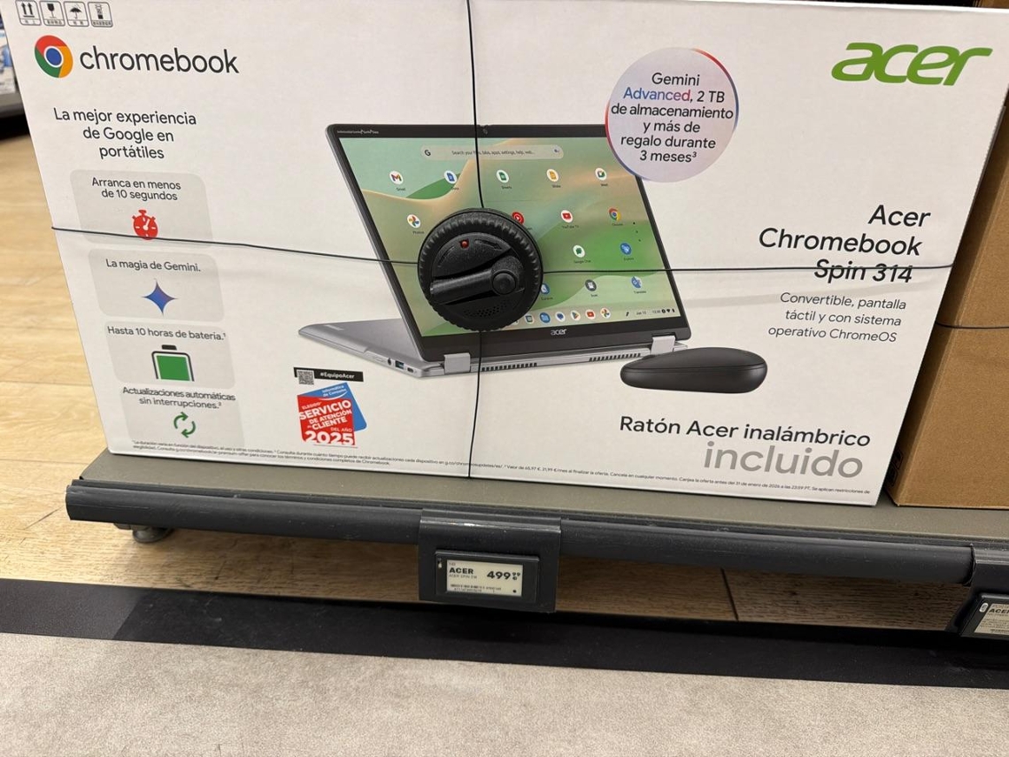 Bundle Portátil ACER Chromebook Spin CP314-2HN-C05Q (Outlet Caixa Aberta - 14'' - Intel Serie N100 - RAM: 8 GB - 128 GB eMMC - Intel UHD Graphics) + Rato