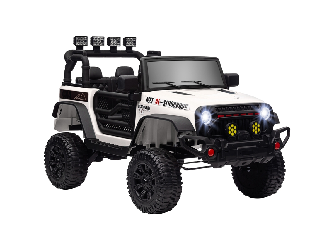 Carro Elétrico Pp E Aço Cor Branco 100x63x65 Cm Aiyaplay