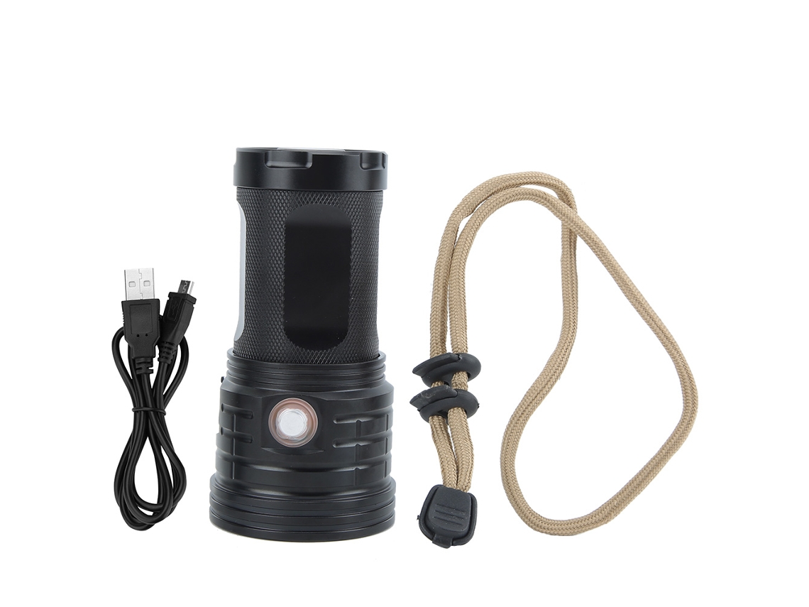 Lanterna Led 32000lm Usb Carregável Power Bank Impermeável Ipx5 Xm3 90 Camping Pesquisa Resgate