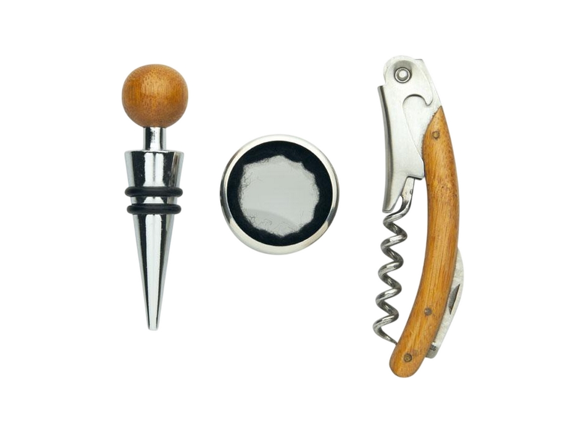 Conjunto de Vinho Midocean Sonoma Bamboo Box, Tamanho Único, Madeira BRILVIBERA