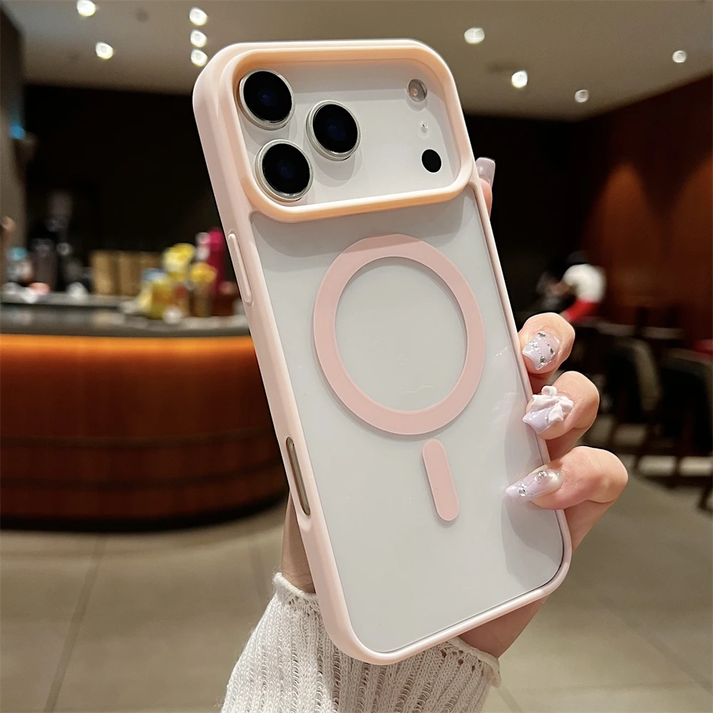 (rosa, Iphone 16) Capa Ultrafina E Resistente A Impactos, Hipoalergênica E Compatível Com Carregamento Sem Fio Magnético.