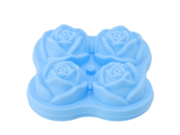 Molde de silicone para cubos de gelo Slowmoose Sky Blue com 4 compartimentos para coquetéis em restaurantes