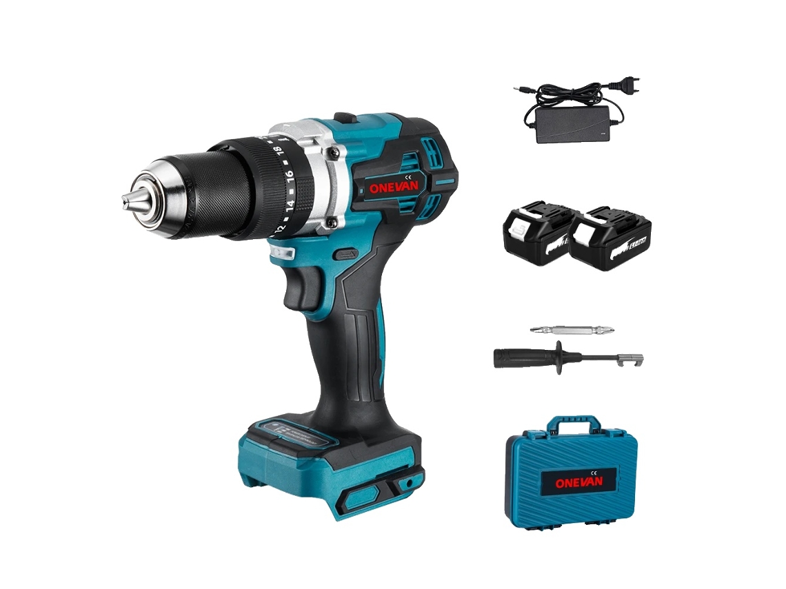Furadeira Sem Fio Com Motor Sem Escovas, Torque De 650n.m, 203 Configurações De Torque,2 Bateria Plug Eu B Oem