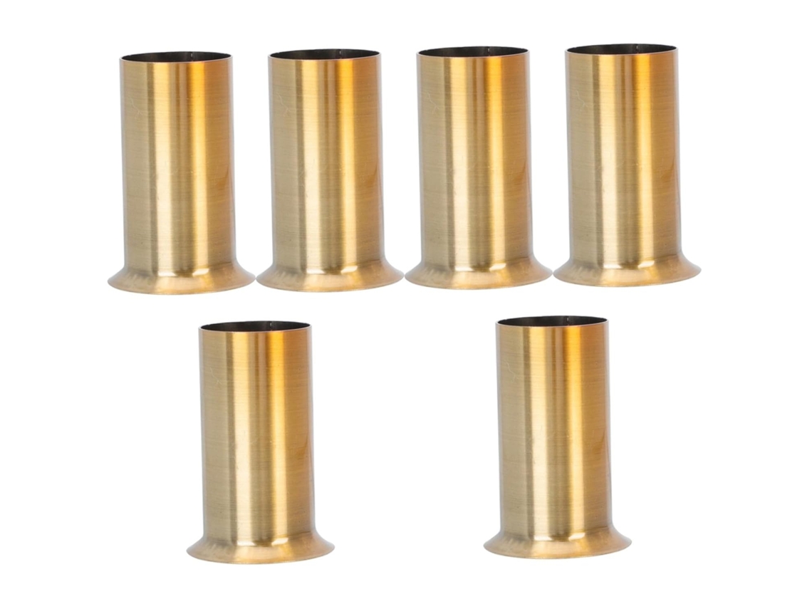 Soquete Para Lâmpada E14 30x80mm Com 6 Lâmpadas, Em Ferro Com Acabamento Em Cobre Antigo.
