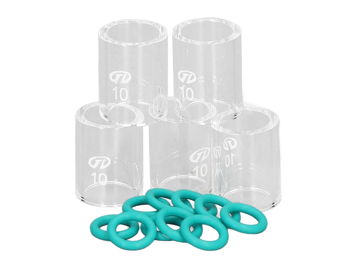 Conjunto De Vasos De Vidrio Para Soldadura Com 5 Vasos E 10 Anéis O, Compatível Com Wp 9 20 25 17 18 26, Consumíveis De Soldadura