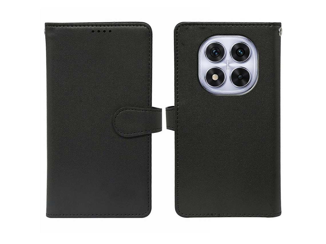 Capa Para Xiaomi Redmi Note 14 Pro 4g Com 9 Compartimentos Para Cartões, Suporte De Couro Sintético, Preta