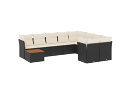 Garden Sofa Set, Garden Sofa Sets Vidaxl Preto Rattan / Vime (n/a)