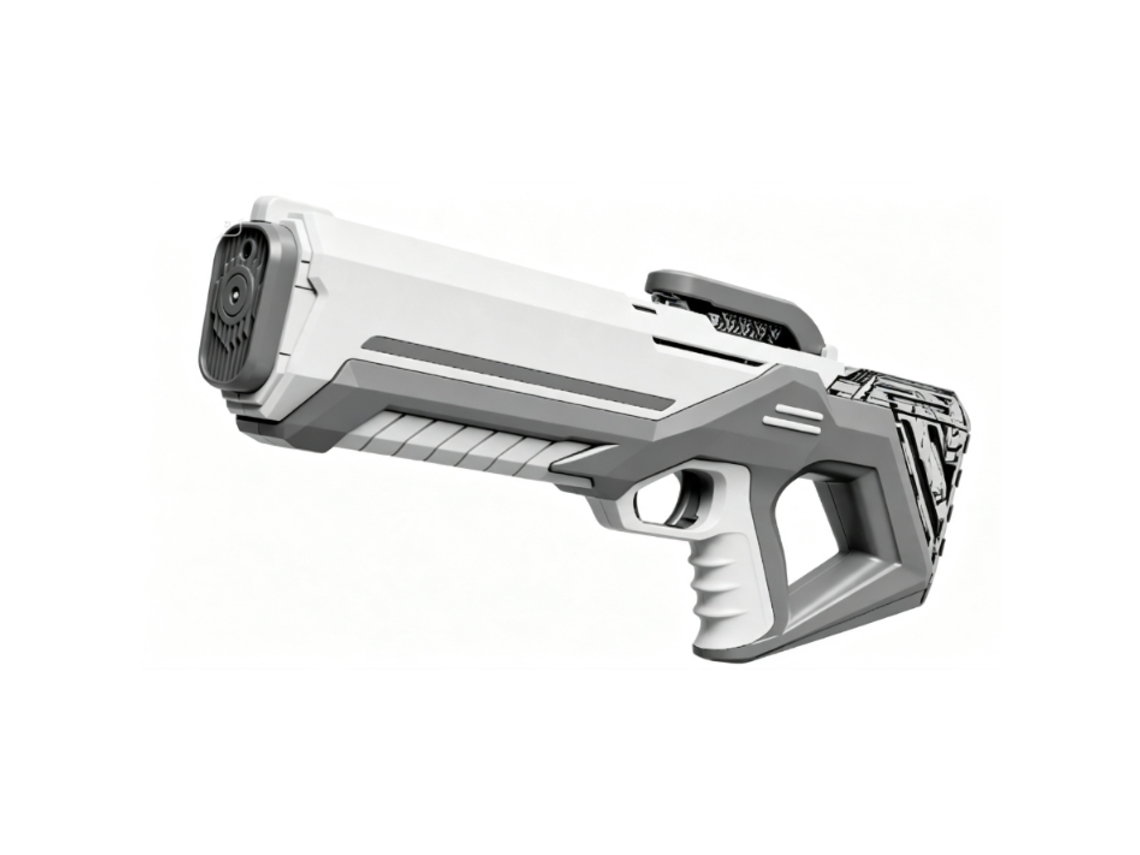 Pistola De Água Elétrica Para Aspiração Contínua Automática E Efeitos Sonoros - Ideal Para Jogos De Piscina Em Tempo Real
