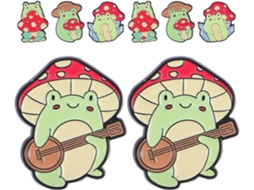 De 8 Broches De Metal Em Formato De Sapo E Cogumelo, Lindos Broches Esmaltados Para Mochilas E Jaquetas.