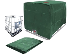 Capa Proteção Depósito Ibc 1000l Verde Tecido Oxford, Impermeável, Anti-poeira E Anti-radiação Solar Para Tanque Exterior.