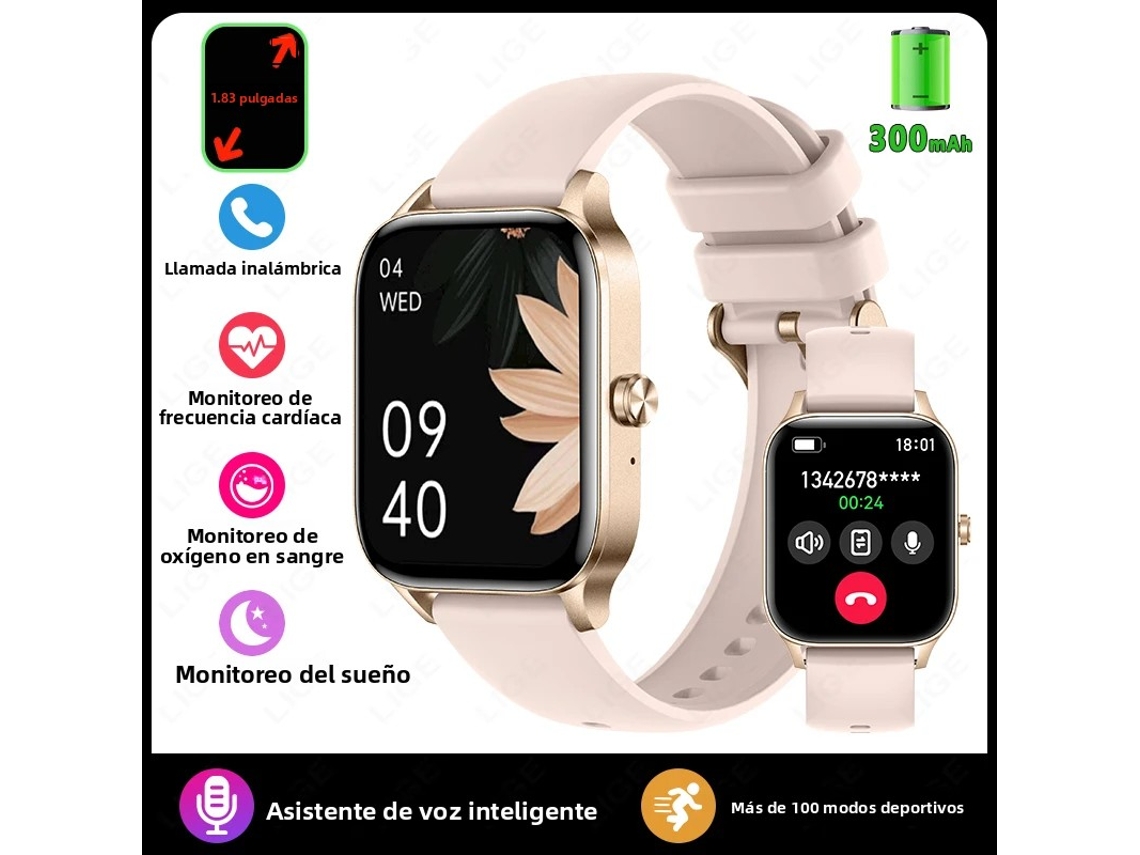 Relógio Inteligente Com Tela Hd De 1,85 Polegadas, Mostradores Personalizáveis E Monitoramento De Saúde.