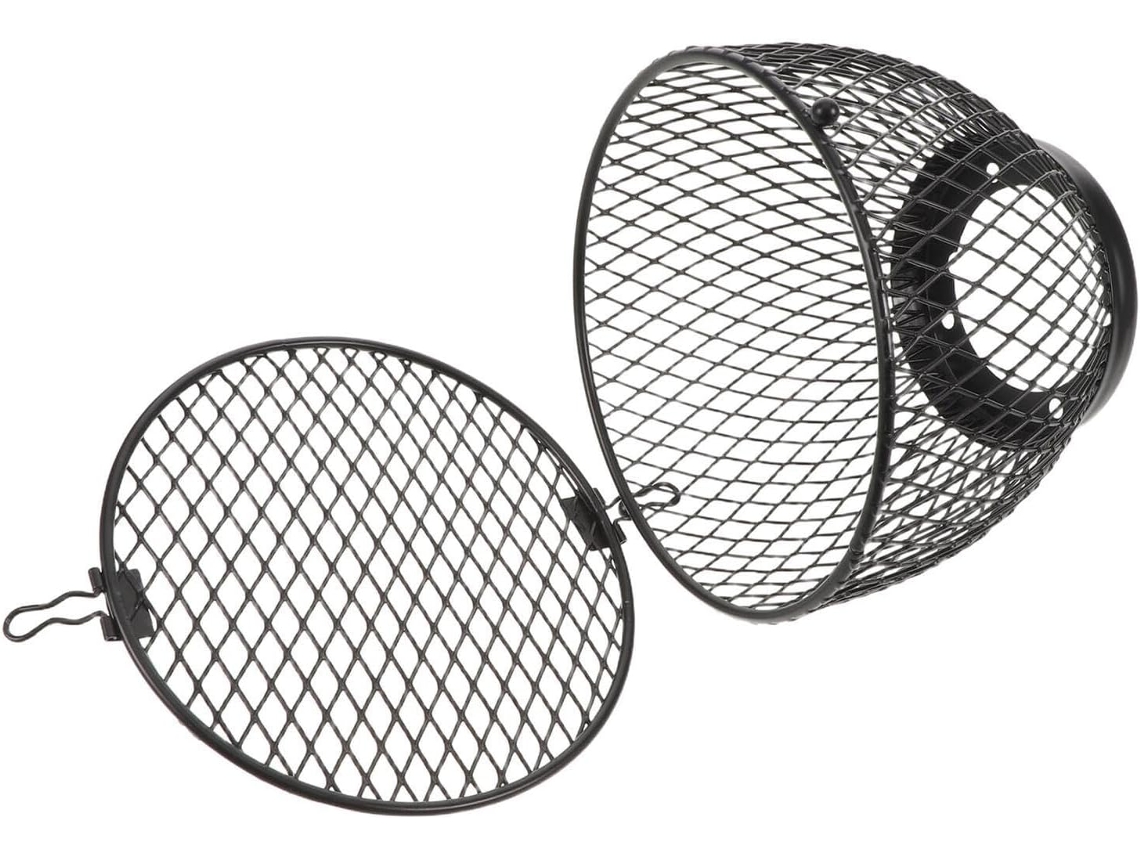 Suporte para Lâmpada de Aquecimento com Gaiola de Segurança para Répteis e Proteção. SFUSHOS