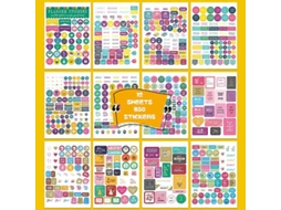 12 Adesivos Planejadores Temáticos Calendário Semanal Mensal Incentiva O Planejamento Adesivos Decorativos Para Lembranças Adesiv Aquaforge