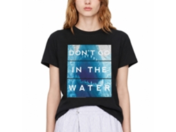 Rockinstone Jaws Movie Don't Go Black Adult T-shirt Classic Size:s
