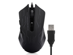 RATÓN USB con Cable RGB Aj52, Dpi Ajustable 750-2400, Ergonómico, Para Ordenadores y Juegos