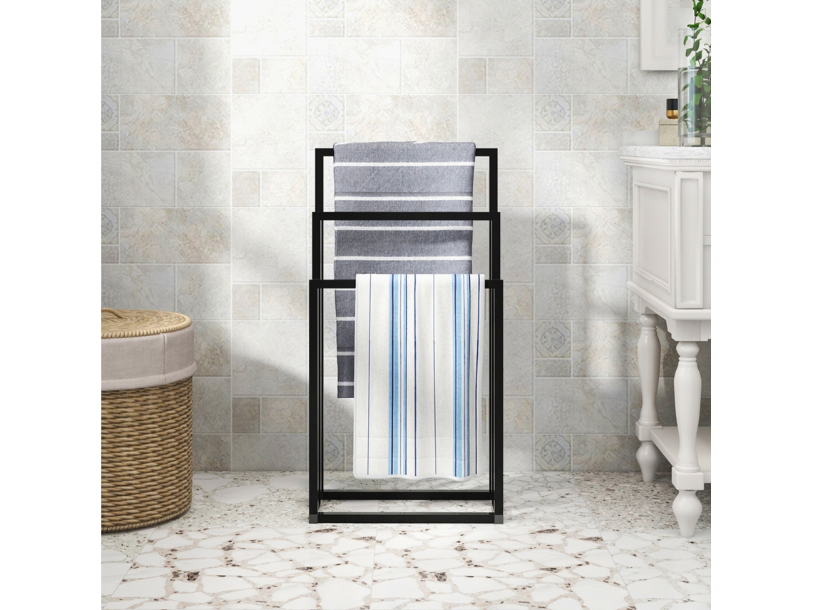 Suporte Para Toalhas 3 Camadas Largo, Multiusos Para Casa De Banho E Exterior