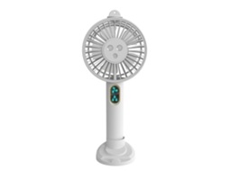 Mini Ventilador Portátil Com Spray De Névoa - Ventilador Portátil Com Bico Duplo, Alimentado Por Bateria, 3 Velocidades