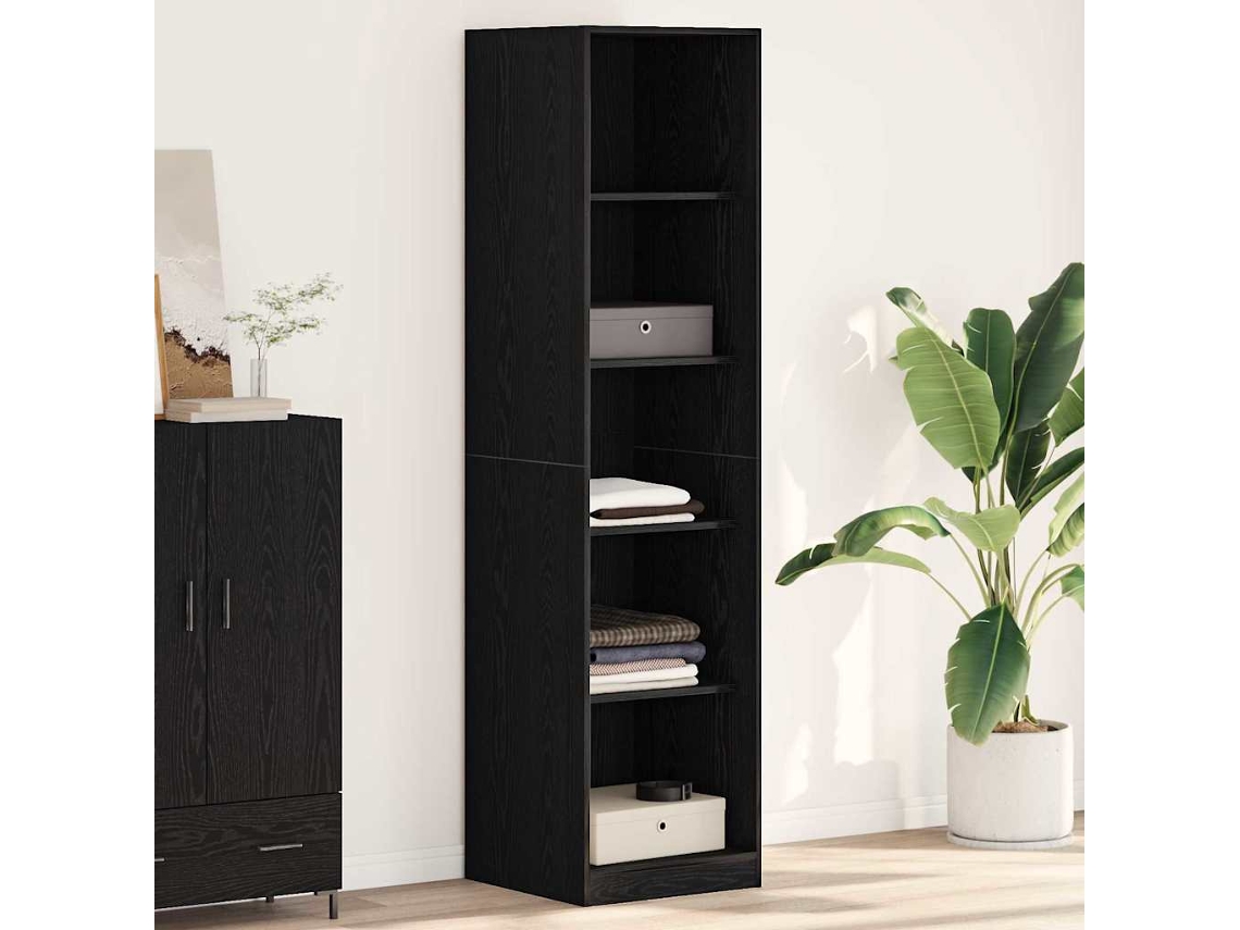 Vidaxl Guarda-roupa Carvalho Preto 50 X 50 X 200 Cm