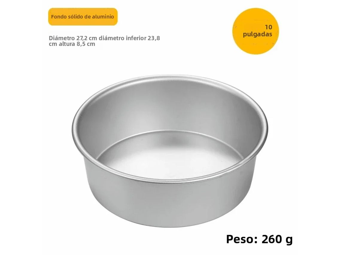 MDUG Alumínio Branco Formato Redondo de 25 cm com Base Sólida (10 Polegadas)