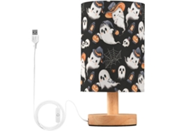Abajur De Cabeceira Com Fantasmas Fofos E Porta Usb, Sem Necessidade De Lâmpada, Luz Led Quente Para Quarto, Sala De