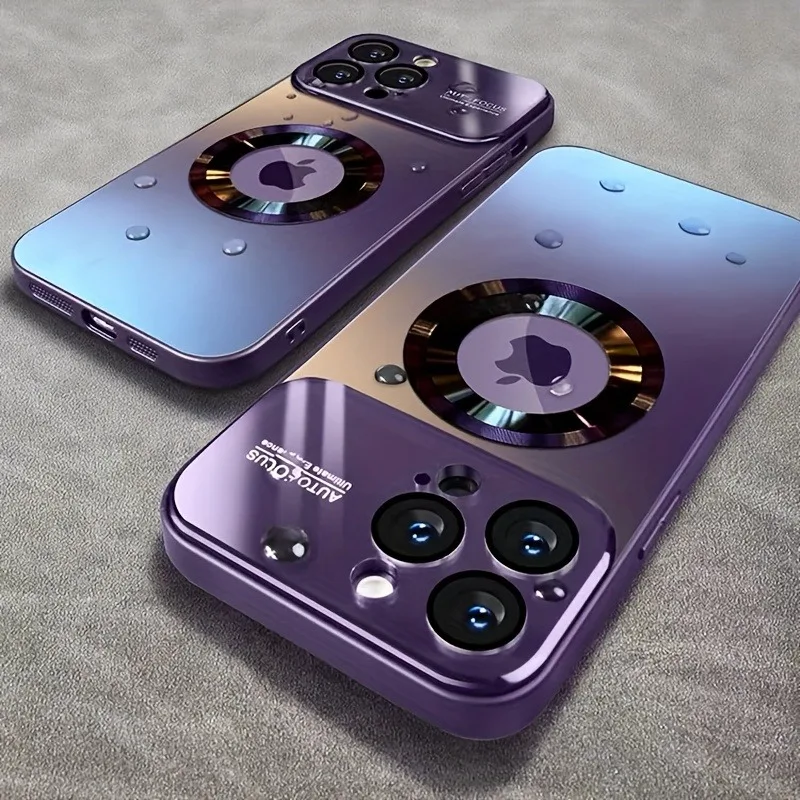 (iphone 14 Pro Roxo) Capa Magnética Elegante Para Iphone Com Encaixe Magnético Magsafe.