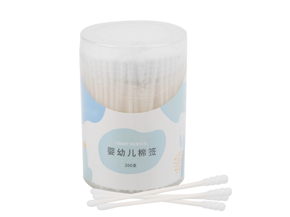 Cotonetes LAXISCREED para Bebê 200pcs Duas Pontas