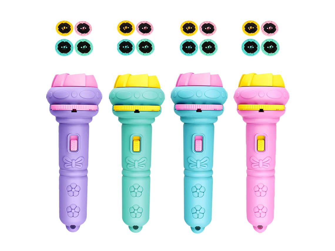 Lanterna Projetora Slide 4pcs Brinquedo Educativo Luz Noturna Para Crianças Meninos Meninas
