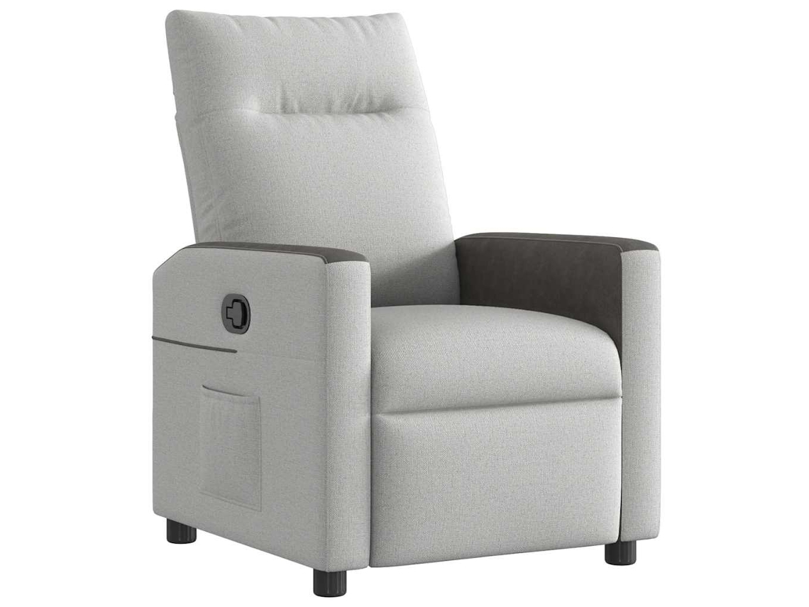 Recliner Chair, Recliner Chairs Vidaxl Cinzeto Tecido
