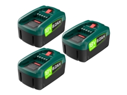 Bateria recarregável, capacidade de 8000mAh, compatível com 18V, 3 peças de bateria de 8000mAh OEM