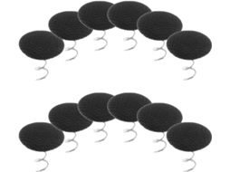 Conjunto De 12 Pinos Estofamento Pretos Em Aço Inoxidável Com