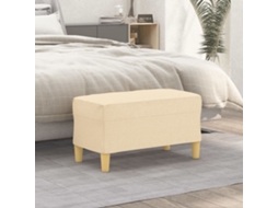 Vidaxl Banco 70x35x41 Cm Tecido Cor Creme