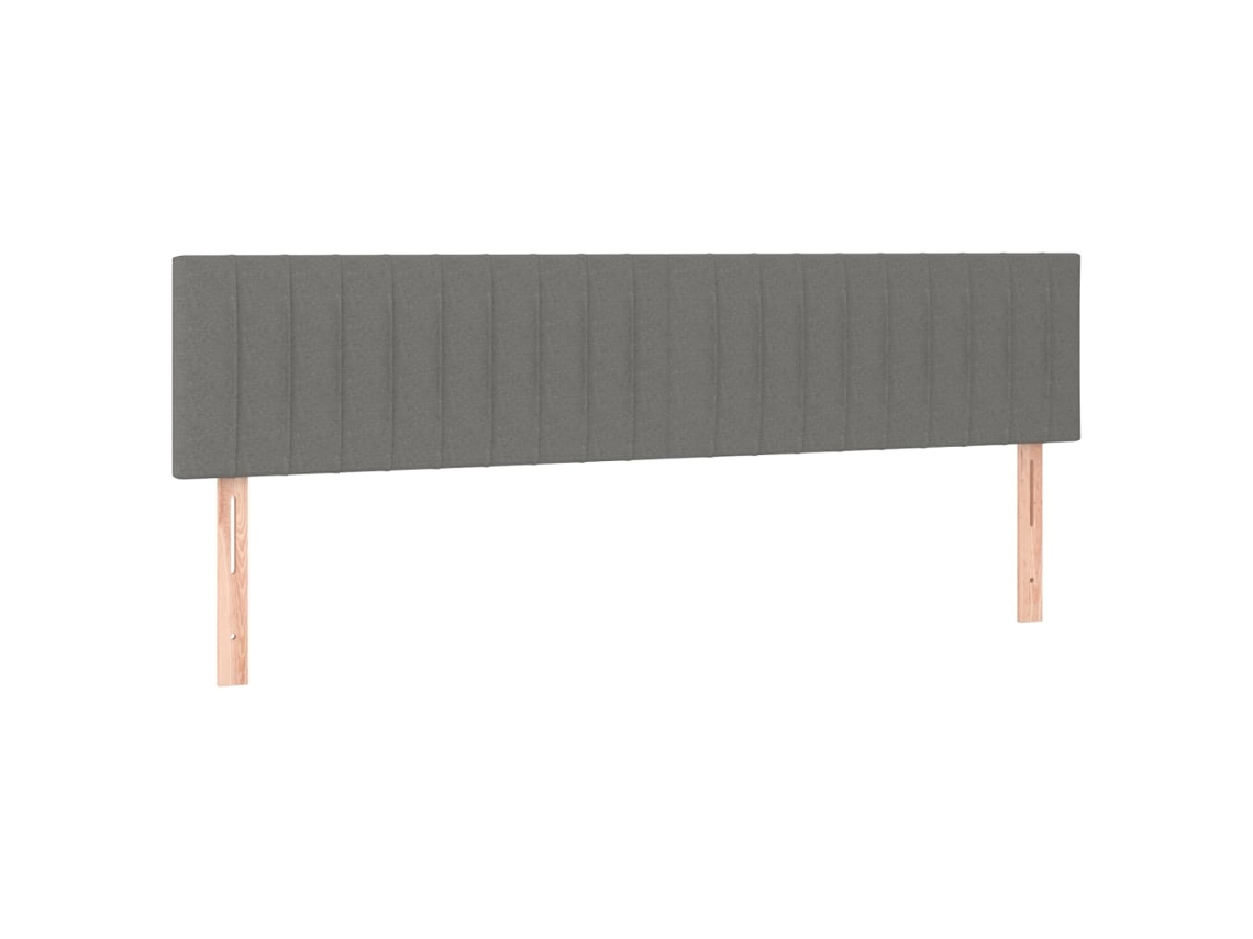 Cabeceira de cama 2 peças em tecido 90x5x78/88 cm Cinzento Dark MAISON EXCLUSIVE